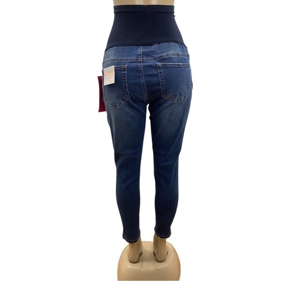 Blue Savvy Maternity Destructed Jeans New With Tags - Picture 3 of 7